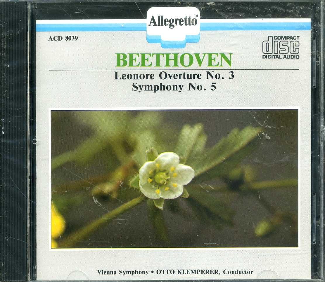 CD OTTO KLEMPERER VIENNA SYMPHONY Leonore Overture No.3 Symphony No. ACD8039 Allegretto 1988 US Classical Used
CD OTTO KLEMPERER VIENNA SYMPHONY Leonore Overture No.3 Symphony No. ACD8039 Allegretto 1988 US Classical Used