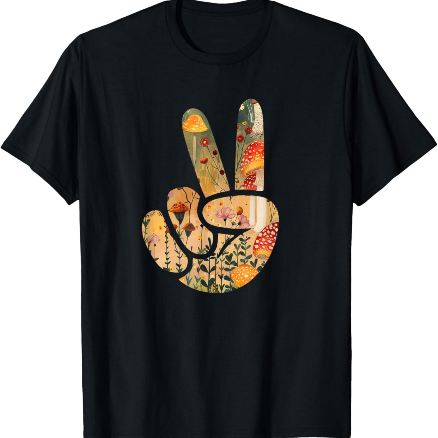 Natural Silhouette Forest Meadow Cottagecore Peace Sign Hand T-Shirt(87) S чёрный
Natural Silhouette Forest Meadow Cottagecore Peace Sign Hand T-Shirt(87) S чёрный