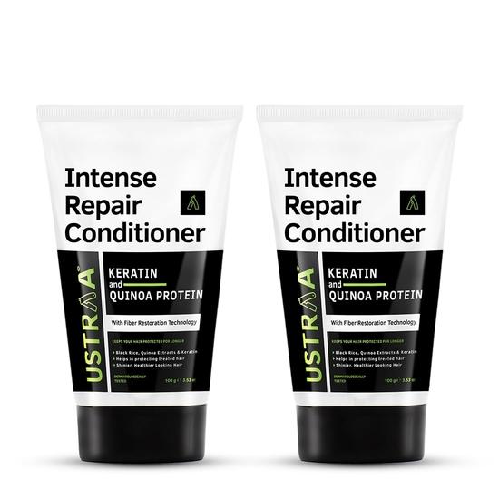 Ustraa Кондиционер Intense Repair - 100 г - Набор из 2 шт. | Технология восстановления волокон | Помогает защитить и восстановить связи волос
Ustraa Кондиционер Intense Repair - 100 г - Набор из 2 шт. | Технология восстановления волокон | Помогает защитить и восстановить связи волос