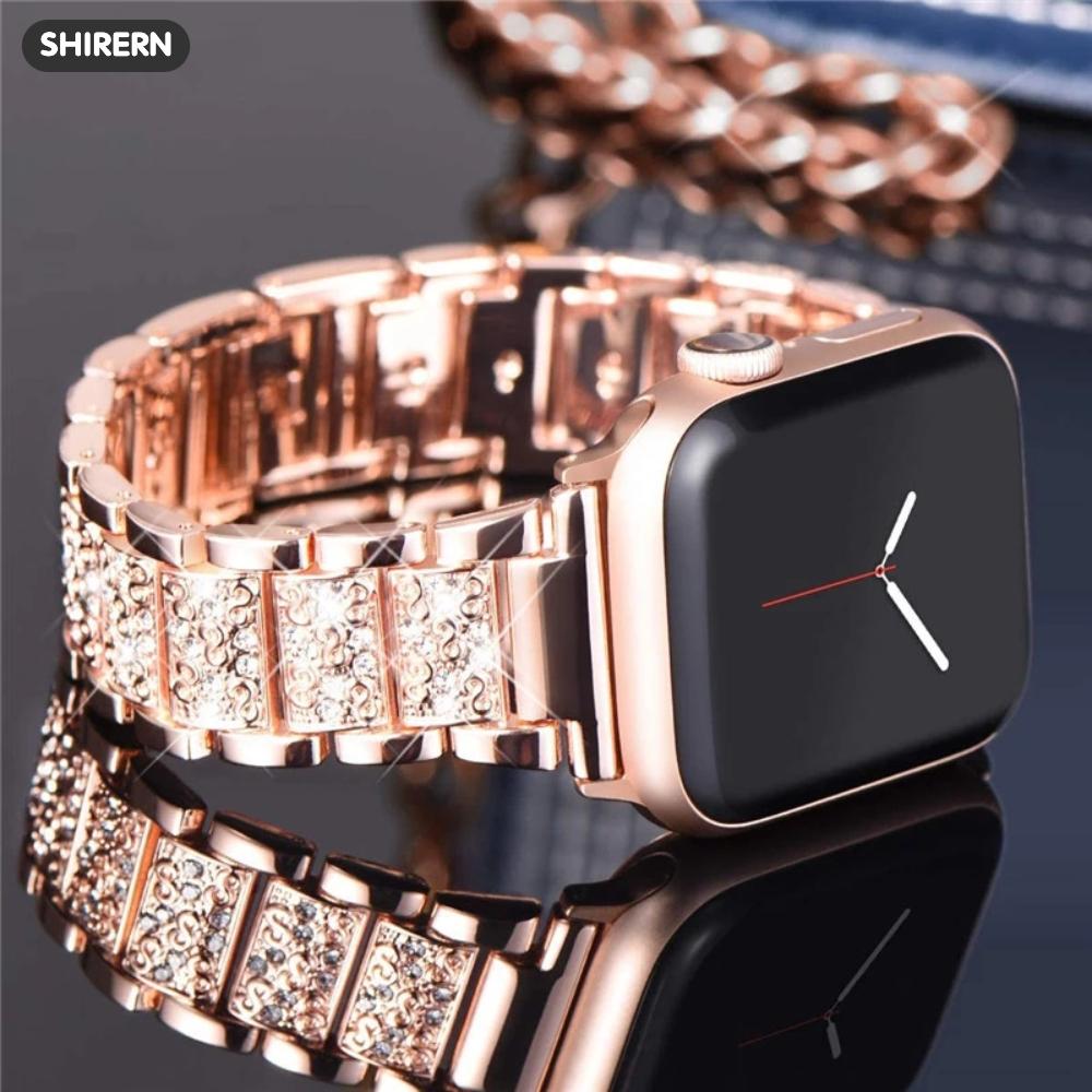 Женский ремешок с бриллиантами для Apple Watch, ремешок 38 мм, 40 мм, 42 мм, 44 мм, браслет из нержавеющей стали для iWatch Ultra 49 мм 41 45 мм 8/7/6/5 4 3
Женский ремешок с бриллиантами для Apple Watch, ремешок 38 мм, 40 мм, 42 мм, 44 мм, браслет из нержавеющей стали для iWatch Ultra 49 мм 41 45 мм 8/7/6/5 4 3
