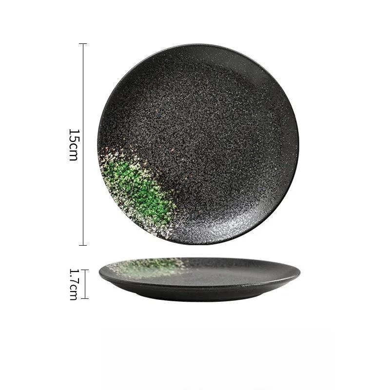 Household Porcelain Plate 6 inches зелений/чорний
Household Porcelain Plate 6 inches зелений/чорний