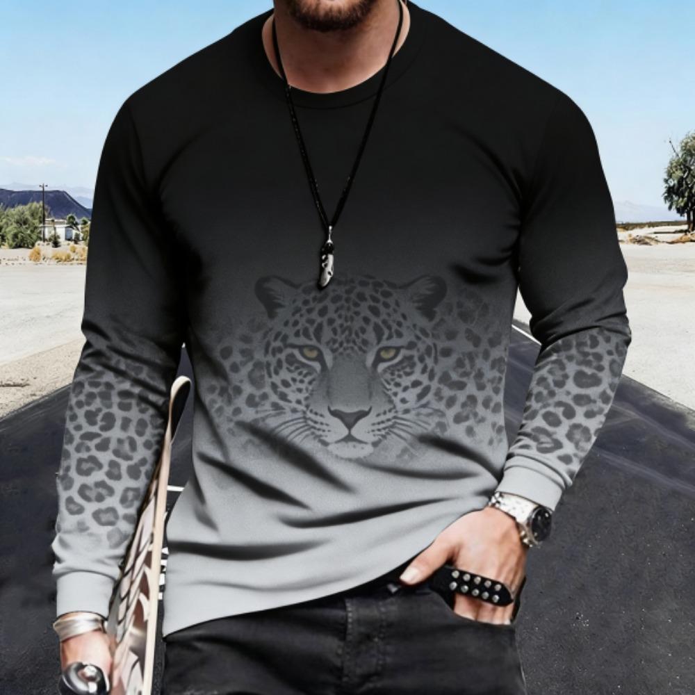 Funny Leopard Print Pullover Europe America Fashion Comfortable Men s Long Sleeve T-shirt Outdoor Oversized Tees Top S
Funny Leopard Print Pullover Europe America Fashion Comfortable Men s Long Sleeve T-shirt Outdoor Oversized Tees Top S