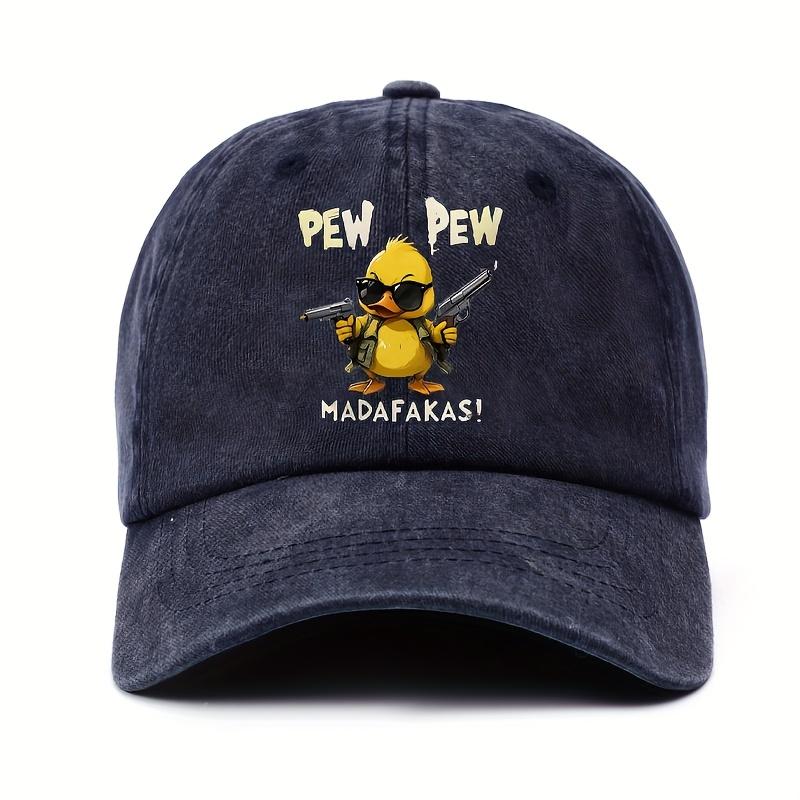 MenS Hasna Novelty 3D Printed Hat Featuring a PEW PEW Cartoon Duck with Stylish Glasses Perfect for Outdoor Casual Sports One Size
MenS Hasna Novelty 3D Printed Hat Featuring a PEW PEW Cartoon Duck with Stylish Glasses Perfect for Outdoor Casual Sports One Size