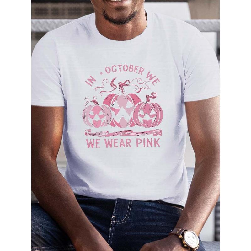 European sizes Plus Size Men s Summer T-shirt, IN OCTOBER We Wear PINK Graphic Print Short Sleeve Tees Trend Casual Tops for Daily Life 2XL белый
European sizes Plus Size Men s Summer T-shirt, IN OCTOBER We Wear PINK Graphic Print Short Sleeve Tees Trend Casual Tops for Daily Life 2XL белый