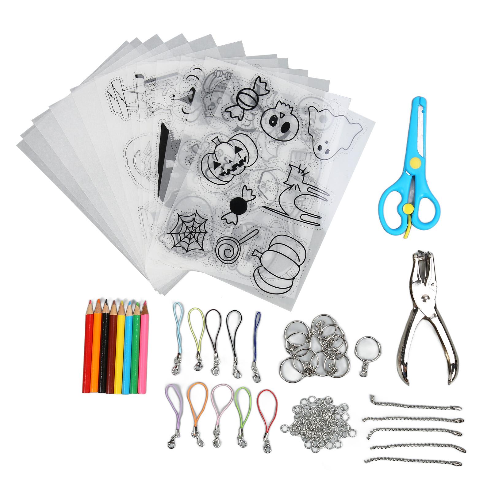 Heat Shrink Plastic Sheet Kit Multipurpose DIY Shrink Art Kit with Hole Punch Pencils Keychains
Heat Shrink Plastic Sheet Kit Multipurpose DIY Shrink Art Kit with Hole Punch Pencils Keychains