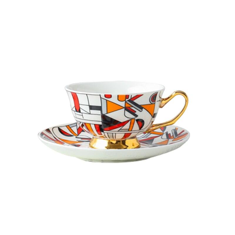 Coffee cups and pans English tea set Mosaic geometric patterns Fashionable espresso latte
Coffee cups and pans English tea set Mosaic geometric patterns Fashionable espresso latte