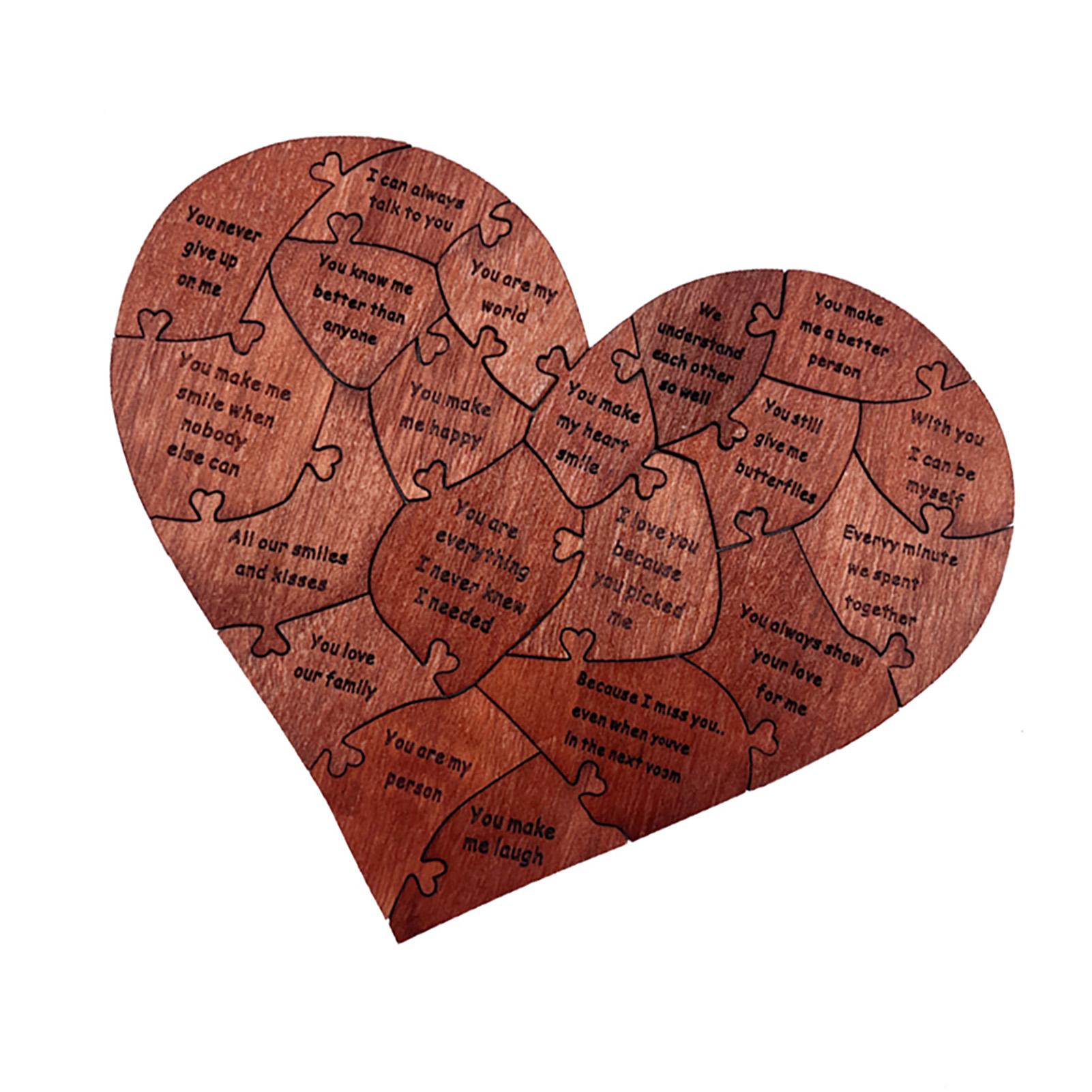Wooden Heart Puzzle Valentines Day Heart Shape Puzzles Romantic Love Heart Puzzles with Box for Wedding Anniversary
Wooden Heart Puzzle Valentines Day Heart Shape Puzzles Romantic Love Heart Puzzles with Box for Wedding Anniversary