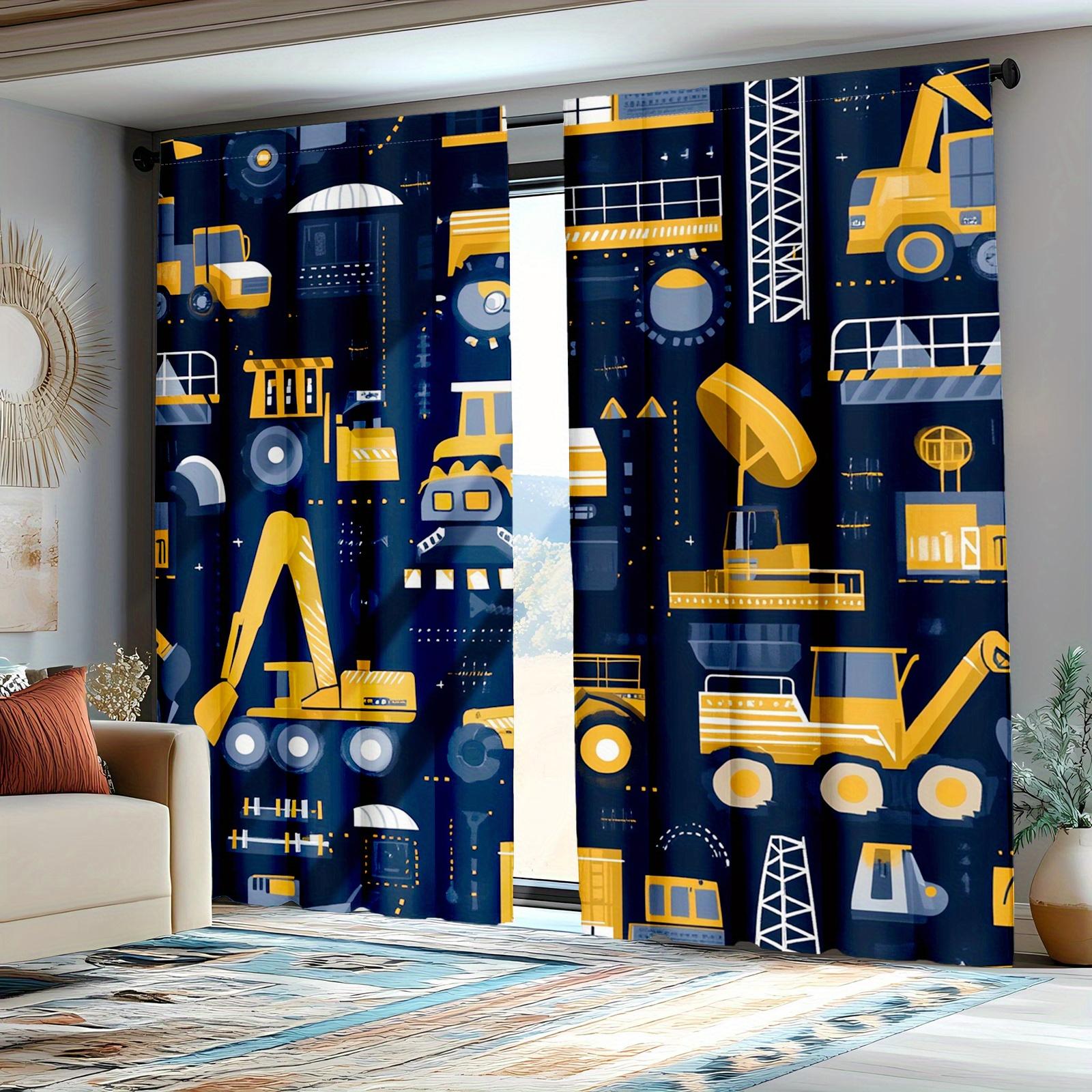 Set Of 2 Construction Vehicle Curtains Bulldozer Crane Excavator Designs Room Decorative Curtain Made Polyester W100*H70(CM)-Hooks&1PCS
Set Of 2 Construction Vehicle Curtains Bulldozer Crane Excavator Designs Room Decorative Curtain Made Polyester W100*H70(CM)-Hooks&1PCS