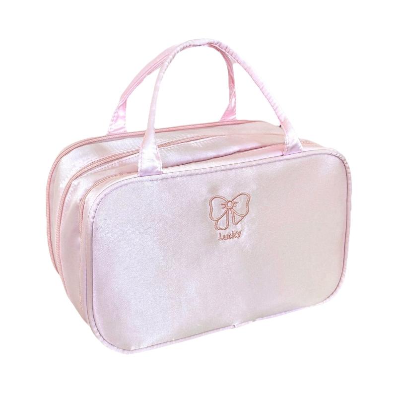 3 Layer Travel Toiletry Bag Pink Bow Makeup Bag Portable Cosmetic Bag Large Capacity Portable Carry On Toiletry Organizer
3 Layer Travel Toiletry Bag Pink Bow Makeup Bag Portable Cosmetic Bag Large Capacity Portable Carry On Toiletry Organizer