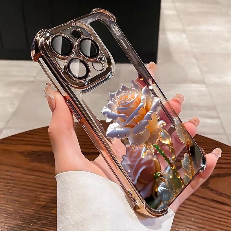 Colorful Roses Flower Pattern Electroplated AntiDrop Clear Phone Case For iPhone 16 Pro Max 15 14 Plus 13 12 11 17 Air 16E Cover iPhone 12 Pro
Colorful Roses Flower Pattern Electroplated AntiDrop Clear Phone Case For iPhone 16 Pro Max 15 14 Plus 13 12 11 17 Air 16E Cover iPhone 12 Pro