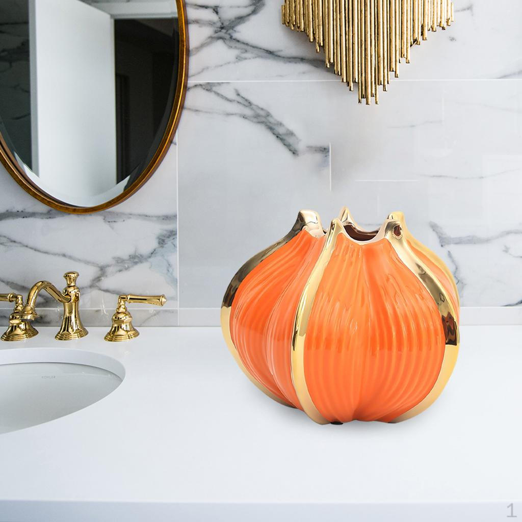 Креативная ваза для цветов, керамический горшок для цветов, декоративный европейский современный держатель для кухни, крыльца, дома Orange gold Short
Креативная ваза для цветов, керамический горшок для цветов, декоративный европейский современный держатель для кухни, крыльца, дома Orange gold Short