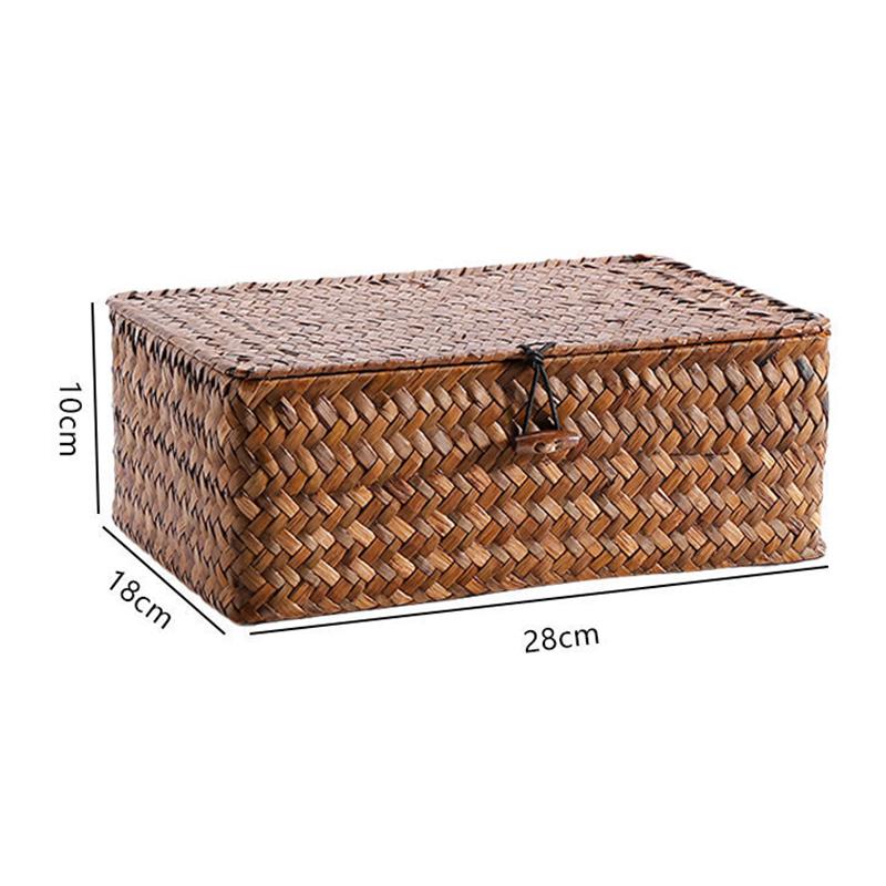 Straw Weaving Storage Box Retro Organizer Furniture Boxes Portable Container Lid Storage Box Multipurpose Accessories Boxes
Straw Weaving Storage Box Retro Organizer Furniture Boxes Portable Container Lid Storage Box Multipurpose Accessories Boxes