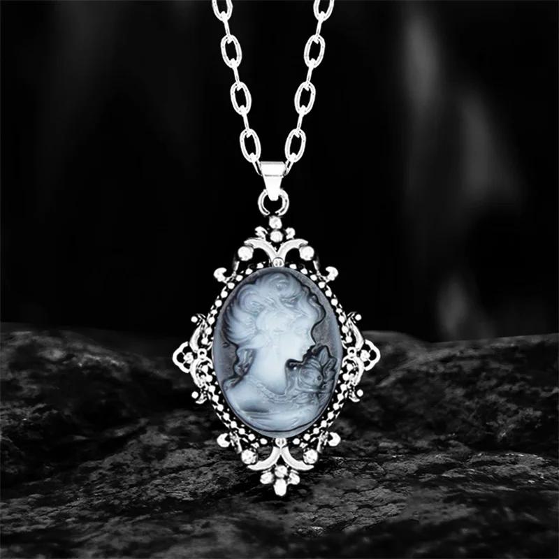 6 Colors Vintage Gray Pink Lady Queen Cameo Necklace For Women Antique Silver Plated Flower Pendant Fashion Cameo Chain Necklace
6 Colors Vintage Gray Pink Lady Queen Cameo Necklace For Women Antique Silver Plated Flower Pendant Fashion Cameo Chain Necklace