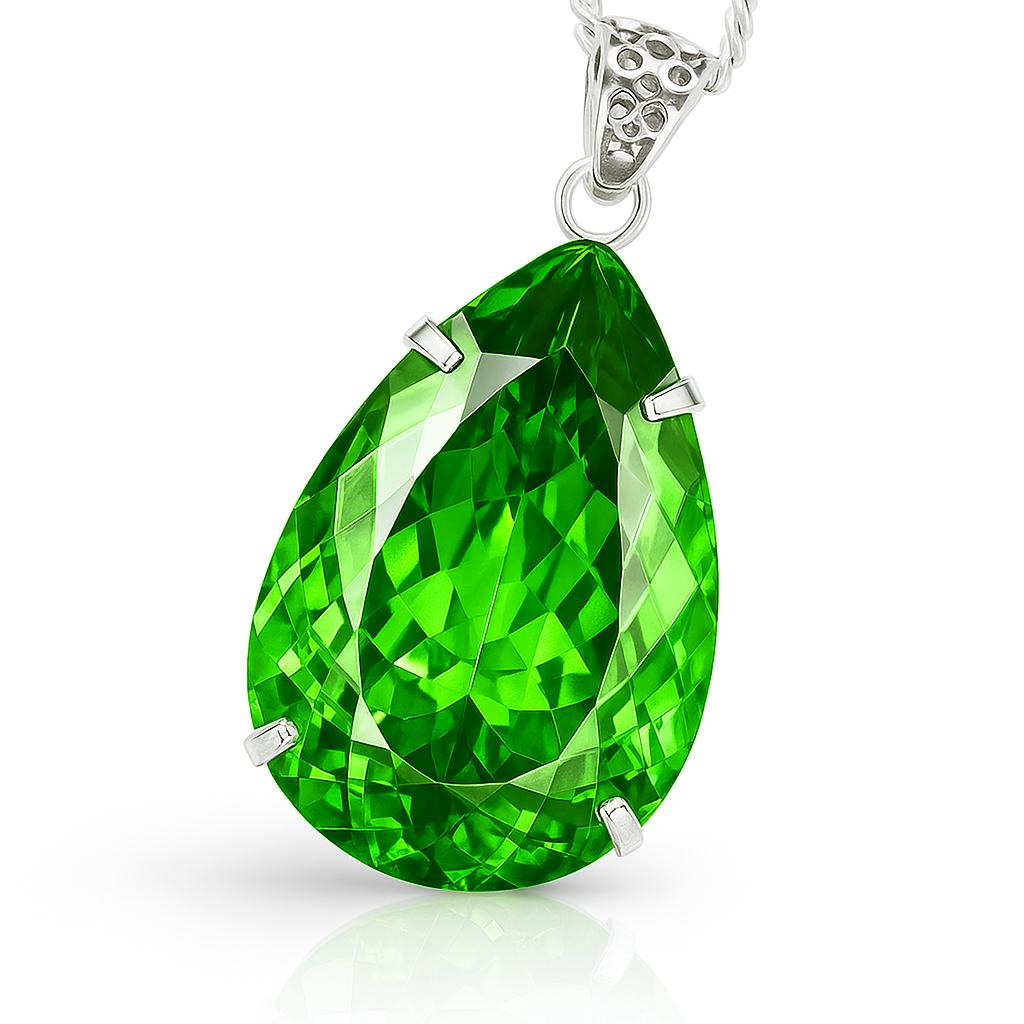A+ Certified Green Sapphire 78.80 Ct Lab Created Pear Gemstone Pendant Jewelry AI-61-NS 33.9 mm Approx. зелений
A+ Certified Green Sapphire 78.80 Ct Lab Created Pear Gemstone Pendant Jewelry AI-61-NS 33.9 mm Approx. зелений