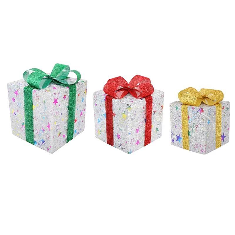 AEE4-Remote-Controlled Christmas Lighted Gift Boxes, Set Of 3, Luxury Smart Present Boxes For Indoor/Outdoor Christmas Decor
AEE4-Remote-Controlled Christmas Lighted Gift Boxes, Set Of 3, Luxury Smart Present Boxes For Indoor/Outdoor Christmas Decor