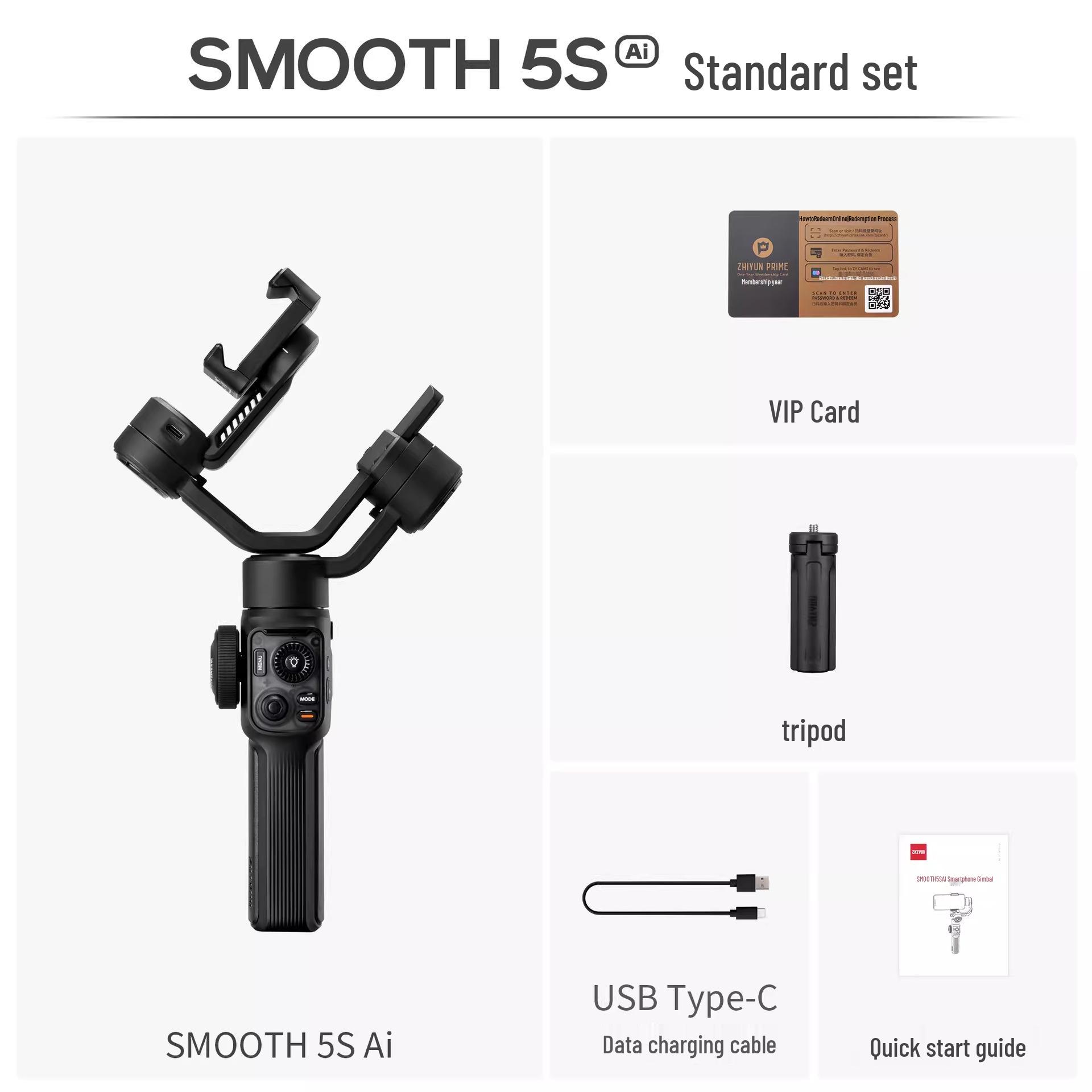 Zhiyun Smooth 5S AI Smartphone Gimbal: Smart Tracking & Anti-Shake Handheld Stabilizer for Vlogging.
Zhiyun Smooth 5S AI Smartphone Gimbal: Smart Tracking & Anti-Shake Handheld Stabilizer for Vlogging.
