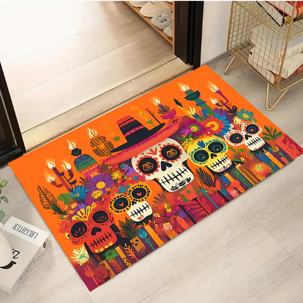 1pc Day of the Dead Inspired Rug – Colorful Skull Design, Festive Mat for Living Room, Entryway Decor Decoration floor mat 40x60cm16x24in
1pc Day of the Dead Inspired Rug – Colorful Skull Design, Festive Mat for Living Room, Entryway Decor Decoration floor mat 40x60cm16x24in