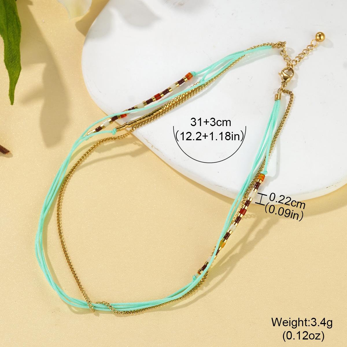 Bohemian Simple Handmade Stainless Steel Bracelet Premium Holiday Necklace Fashion Versatile Accessories
Bohemian Simple Handmade Stainless Steel Bracelet Premium Holiday Necklace Fashion Versatile Accessories