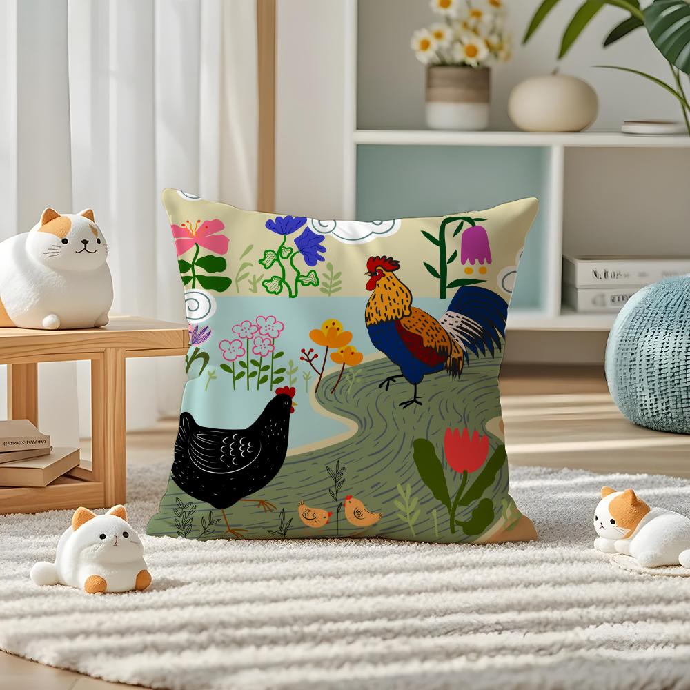 Rooster Doodle Art Pillow Case Silky elegant Comfort Sofa Bed Invisible zipper 30X30cm
Rooster Doodle Art Pillow Case Silky elegant Comfort Sofa Bed Invisible zipper 30X30cm