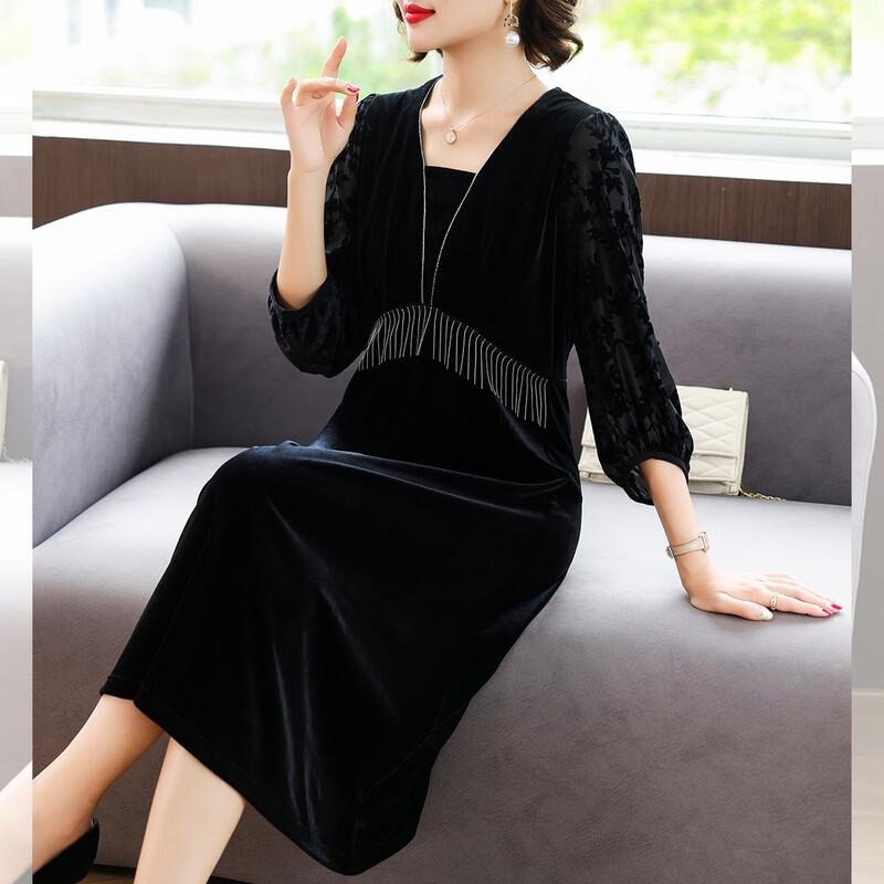 Женское платье миди из золотого велюра QianLian 2XL
Женское платье миди из золотого велюра QianLian 2XL