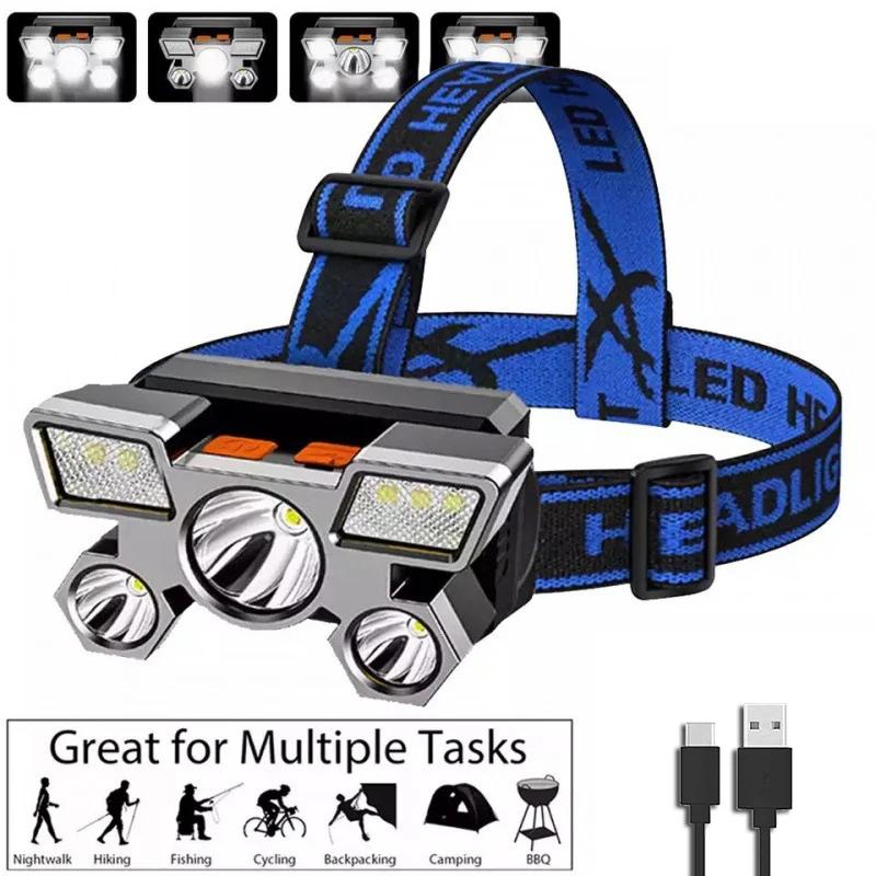 5 светодиодный мощный налобный фонарь с USB зарядкой, для рыбалки, кемпинга, велоспорта, налобный фонарь, шахтерская лампа, фонарик
5 светодиодный мощный налобный фонарь с USB зарядкой, для рыбалки, кемпинга, велоспорта, налобный фонарь, шахтерская лампа, фонарик