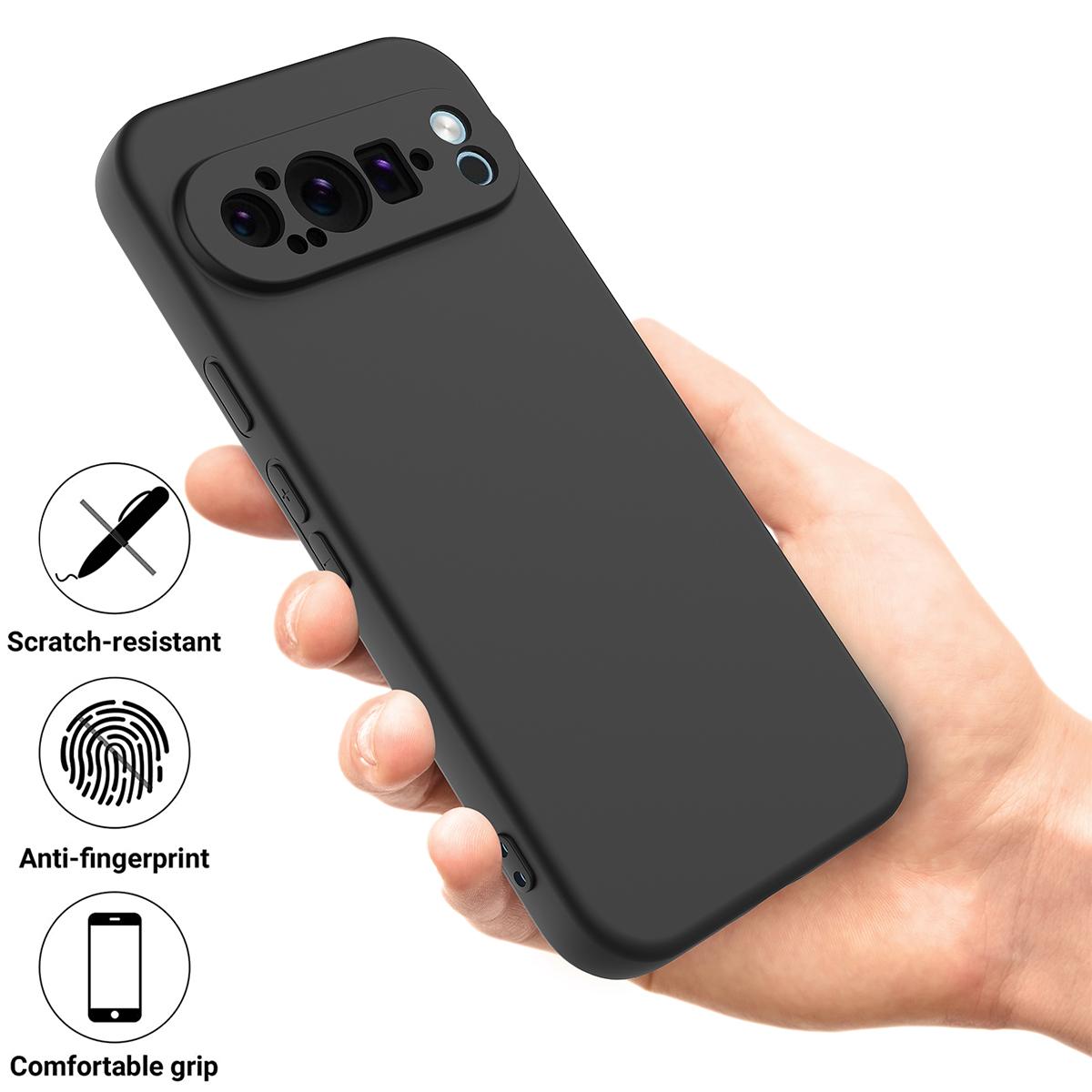For Google Pixel 9 Pro XL Liquid Silicone Cell Phone Cases Drop-Proof Back Cover with Strap Black
For Google Pixel 9 Pro XL Liquid Silicone Cell Phone Cases Drop-Proof Back Cover with Strap Black