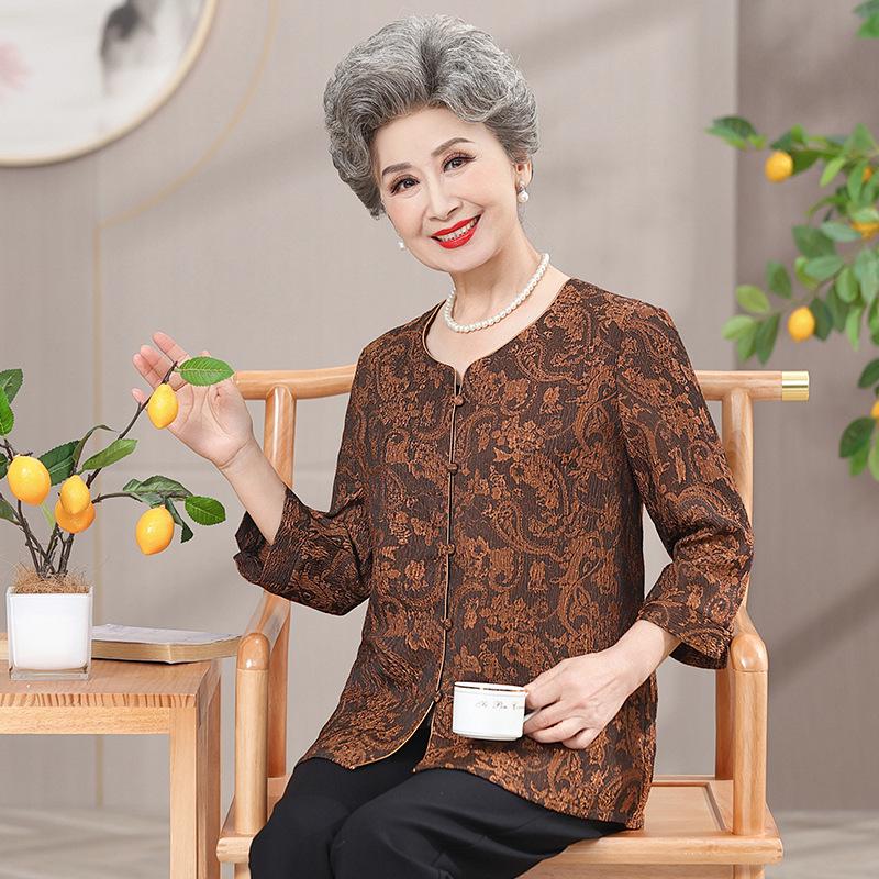Summer Casual Loose Fit Cardigan Top for Middle-aged & Elderly Women 60s-70s Style L (80-100 jin) кофейный
Summer Casual Loose Fit Cardigan Top for Middle-aged & Elderly Women 60s-70s Style L (80-100 jin) кофейный