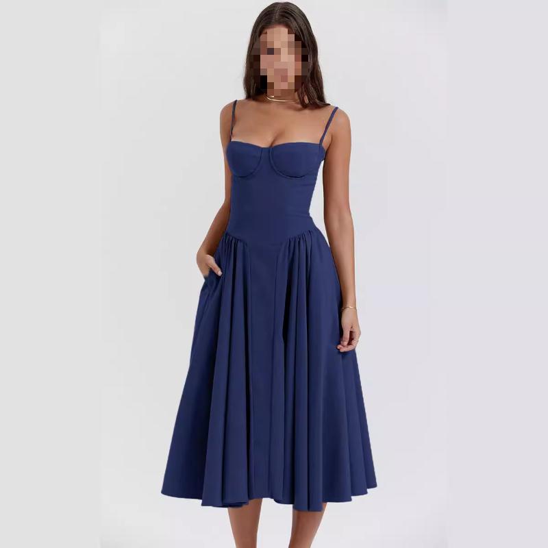 European and American summer court style dopamine retro suspender dress for women XL червоний
European and American summer court style dopamine retro suspender dress for women XL червоний