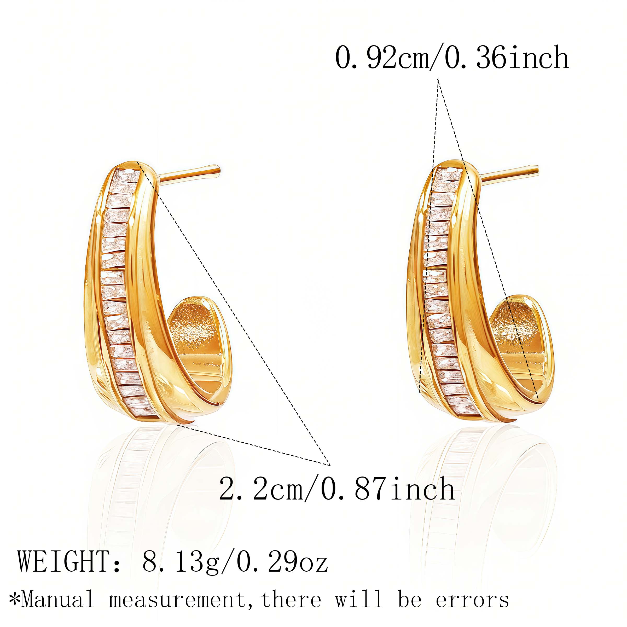 White Zircon Geometric Design Stainless Steel Women s Earring Fashion Daily 18K Gold PVD Plated Waterproof Zircon Gifts For Her
White Zircon Geometric Design Stainless Steel Women s Earring Fashion Daily 18K Gold PVD Plated Waterproof Zircon Gifts For Her