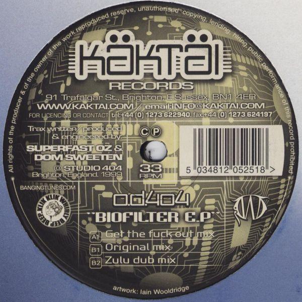 12inch Record O.D.404 - Biofilter E.p KTI005 KAKTAI RECORDS 1998 UK Dance & Electronica Used
12inch Record O.D.404 - Biofilter E.p KTI005 KAKTAI RECORDS 1998 UK Dance & Electronica Used