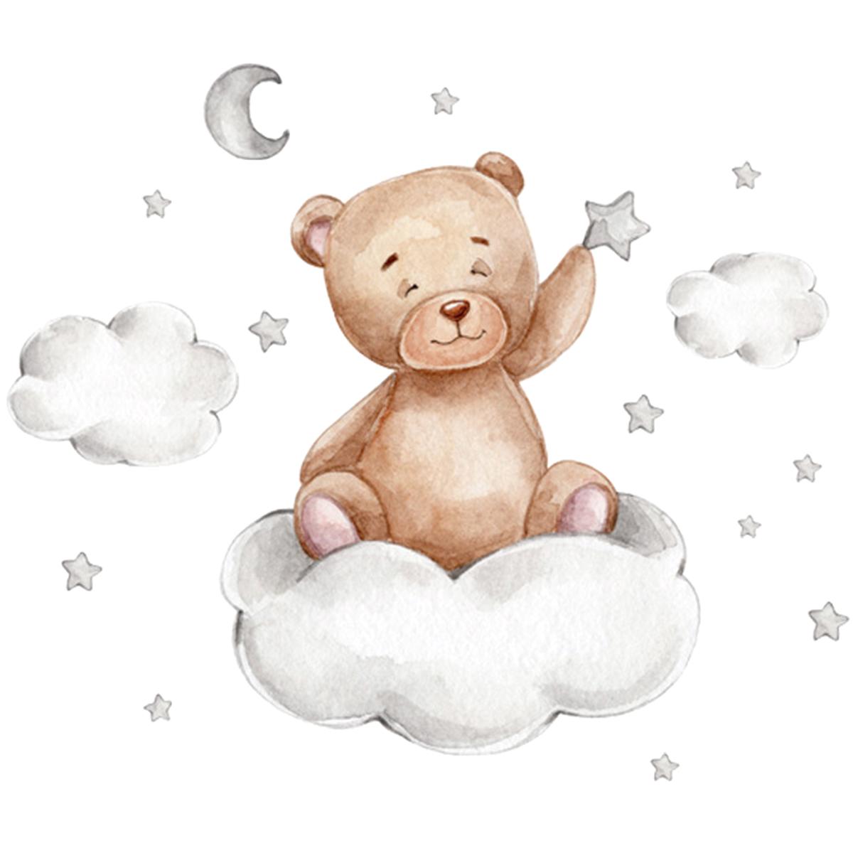 Cartoon Cute Bear Wall Stickers Bear Clouds Moon and Star Wall Decals for Child Room Boy Girl Room Nursery Wallpaper Decoration
Cartoon Cute Bear Wall Stickers Bear Clouds Moon and Star Wall Decals for Child Room Boy Girl Room Nursery Wallpaper Decoration