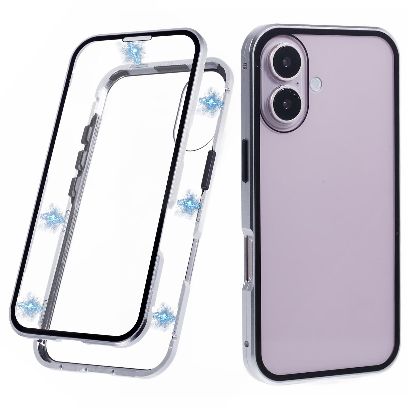 For iPhone 16 Case Magnetic Full Protection Clear Phone Cover Silver
For iPhone 16 Case Magnetic Full Protection Clear Phone Cover Silver