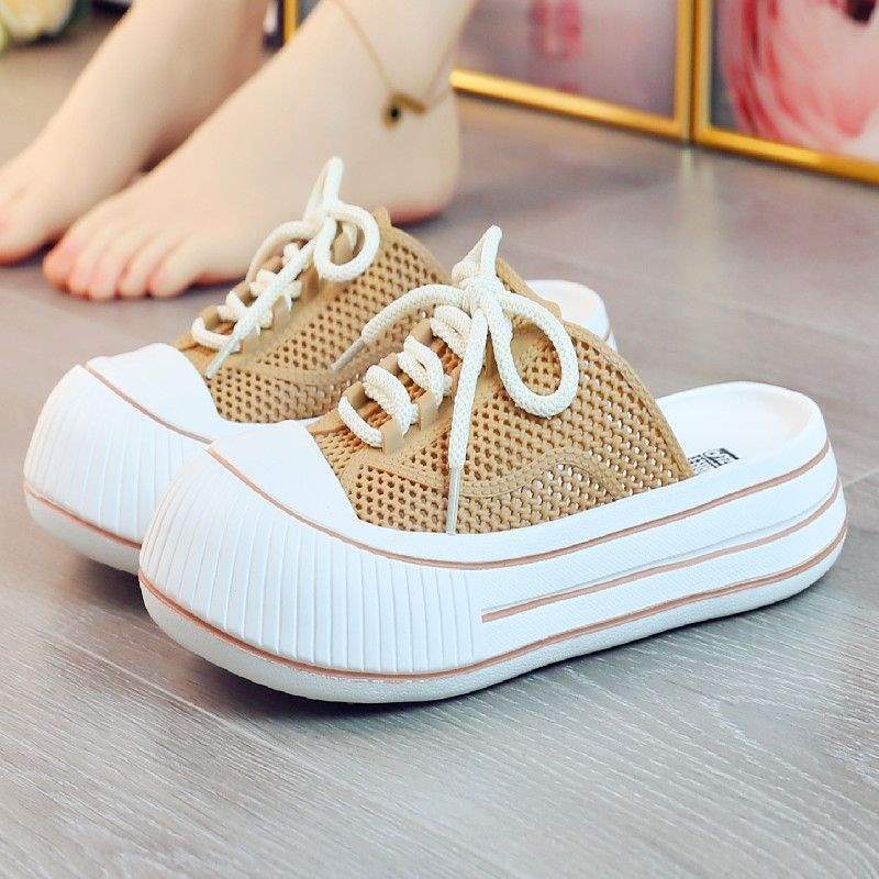 Huizimu summer fashion thick bottom heightening bag head lazy slippers non-slip half drag 40-41
Huizimu summer fashion thick bottom heightening bag head lazy slippers non-slip half drag 40-41