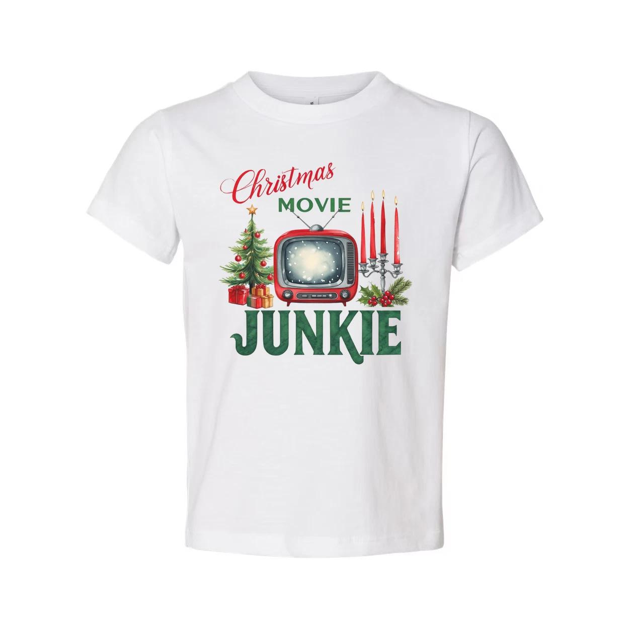 Christmas Movie Junkie Unisex T Shirt With Retro TV Candles And Christmas Tree P L
Christmas Movie Junkie Unisex T Shirt With Retro TV Candles And Christmas Tree P L