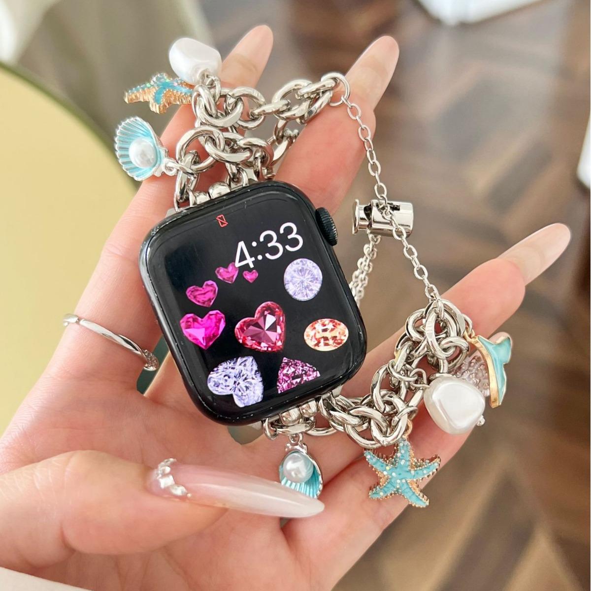 Ocean Mermaid Metal Strap for Apple Watch iWatch 98th Gen 765 42/44/45/49 небо синє кольору
Ocean Mermaid Metal Strap for Apple Watch iWatch 98th Gen 765 42/44/45/49 небо синє кольору