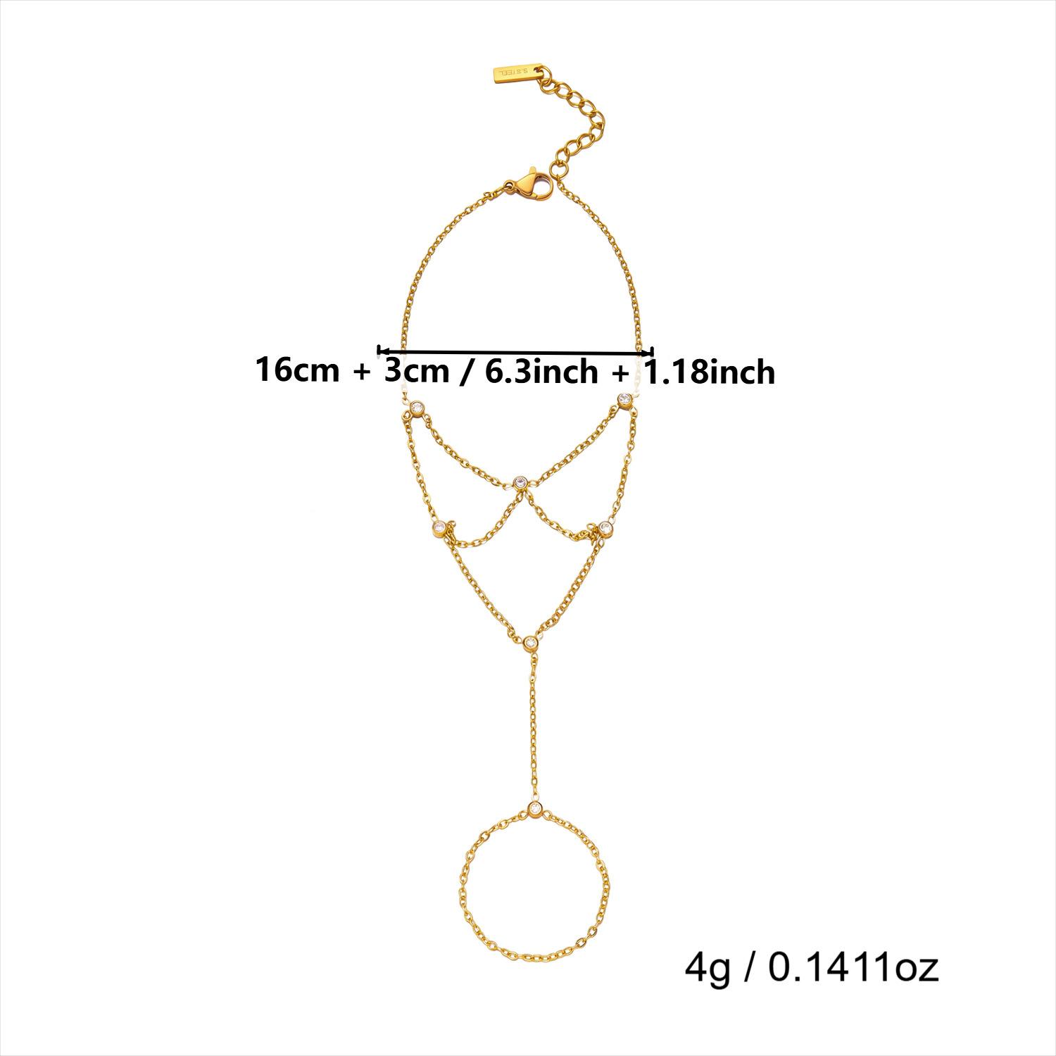New Women Zircon Inlaid Multilayer Finger Ring Bracelet, Minimalist Exquisite Stainless Steel Bracelet Fashion Versatile Jewelry #1
New Women Zircon Inlaid Multilayer Finger Ring Bracelet, Minimalist Exquisite Stainless Steel Bracelet Fashion Versatile Jewelry #1