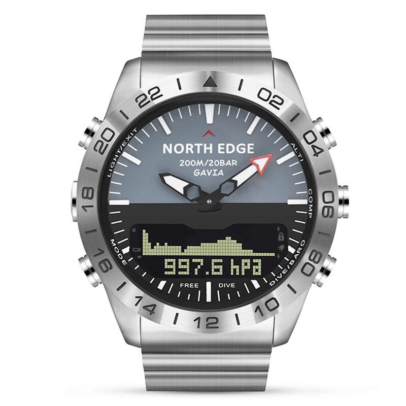 Мужские спортивные цифровые часы для дайвинга, мужские часы в стиле милитари, армейские роскошные полностью стальные деловые водонепроницаемые часы, 200 м, альтиметр, компас, NORTH EDGE серый
Мужские спортивные цифровые часы для дайвинга, мужские часы в стиле милитари, армейские роскошные полностью стальные деловые водонепроницаемые часы, 200 м, альтиметр, компас, NORTH EDGE серый