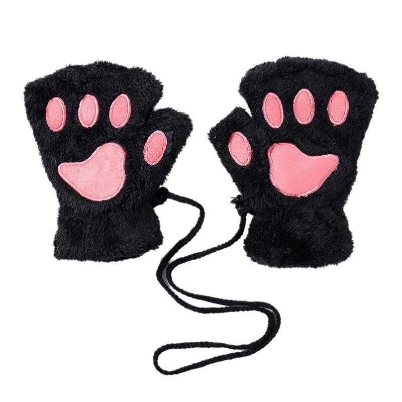 Plush Gloves Winter Half Finger Mittens Stretchy Touchscreen Cartoon Bear Paw Shape Gloves for Kids Teens Xmas Gifts 1 чорний
Plush Gloves Winter Half Finger Mittens Stretchy Touchscreen Cartoon Bear Paw Shape Gloves for Kids Teens Xmas Gifts 1 чорний