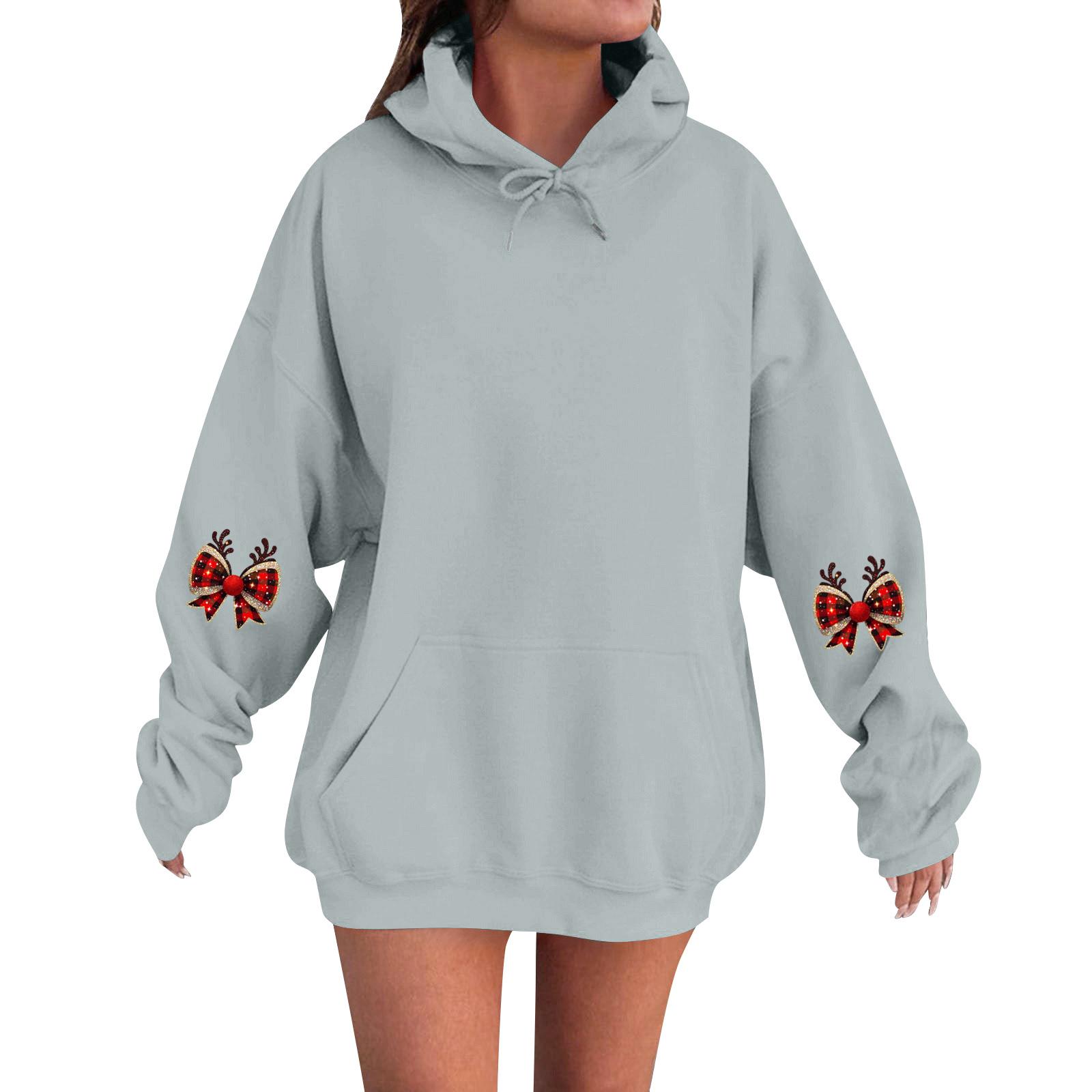 Женский модный, расслабленный и удобный свитер с круглым вырезом и капюшоном, с длинными рукавами и рождественским принтом, теплый свитер L
Женский модный, расслабленный и удобный свитер с круглым вырезом и капюшоном, с длинными рукавами и рождественским принтом, теплый свитер L