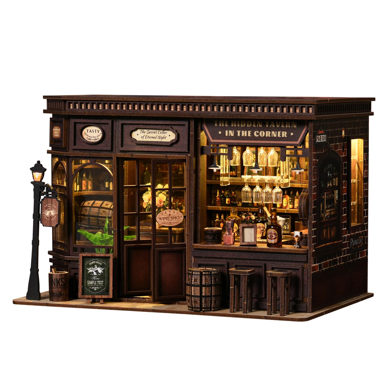 CRESYMME Miniature House Dollhouse Book Nook Kit, Wooden DIY 3D Hobby Handmade (Little Tavern on the Corner)
CRESYMME Miniature House Dollhouse Book Nook Kit, Wooden DIY 3D Hobby Handmade (Little Tavern on the Corner)