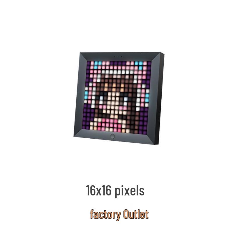 Divoom PIXOO Bluetooth Пиксельный светильник: Игра, Звук и Часы в Одном - Идеальный Подарок на День Рождения! чёрный
