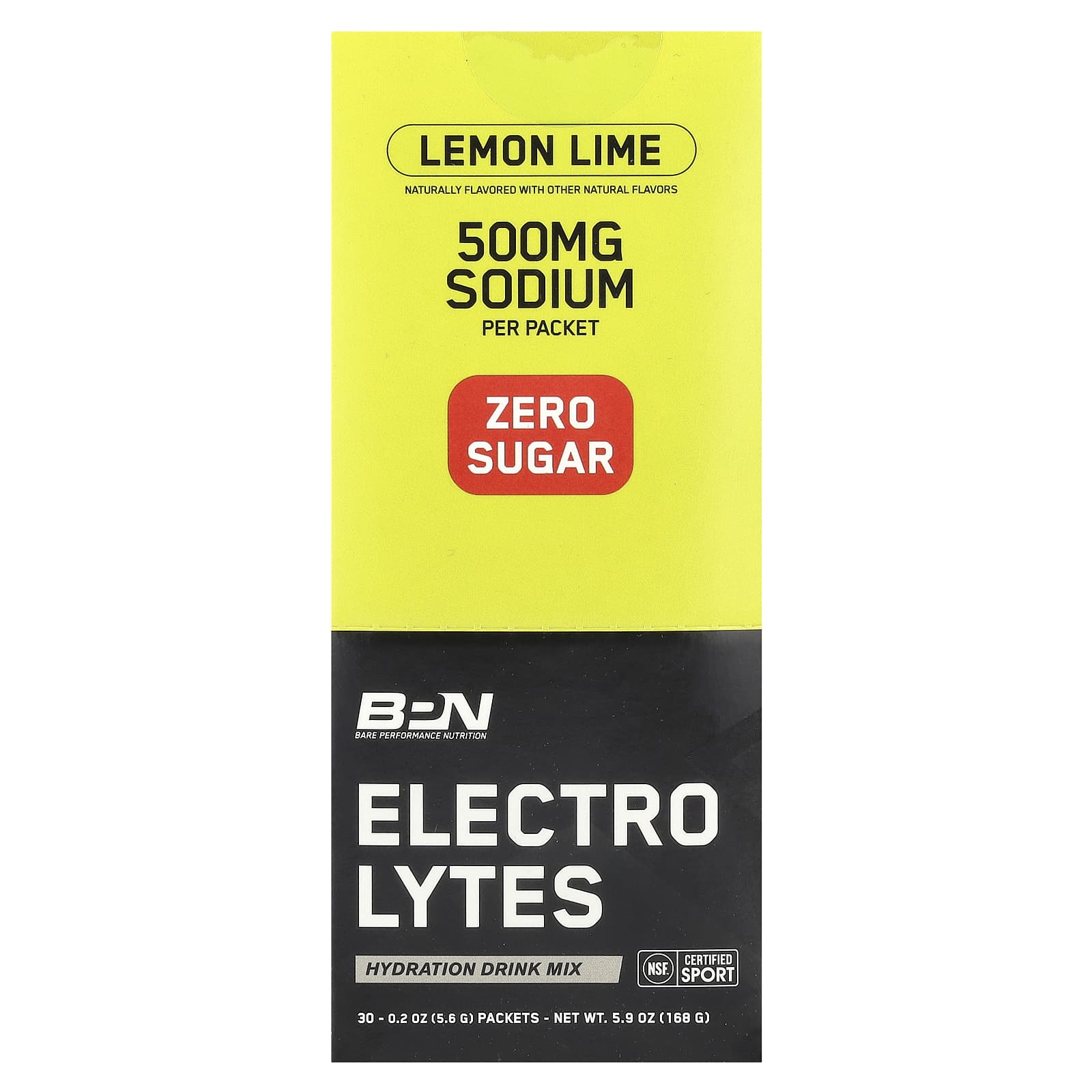 BPN, Electrolytes, Rehydration Drink Mix, Lemon Lime, 30 Packets, 0.2 oz (5.6 g) Each
BPN, Electrolytes, Rehydration Drink Mix, Lemon Lime, 30 Packets, 0.2 oz (5.6 g) Each