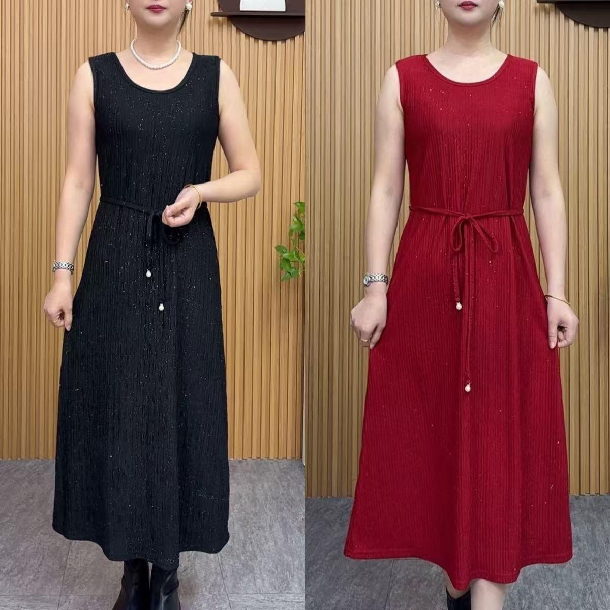 Women s Sleeveless Mid-Length Sequin Dress - Slimming Fit for Middle-Aged Mothers, Summer Style 5XL (145-155 kg) чёрный
Women s Sleeveless Mid-Length Sequin Dress - Slimming Fit for Middle-Aged Mothers, Summer Style 5XL (145-155 kg) чёрный