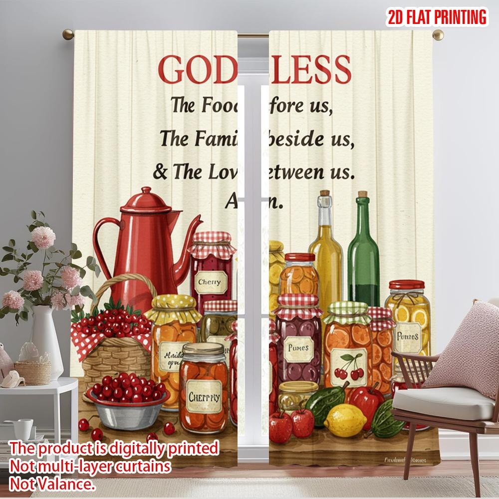 2pcs 2D flat printing Party Curtain God Bless Family Food Love Polyester Without Electricity 0 Use for gold wall decor 52.50×116.00 CM 2pcs
2pcs 2D flat printing Party Curtain God Bless Family Food Love Polyester Without Electricity 0 Use for gold wall decor 52.50×116.00 CM 2pcs