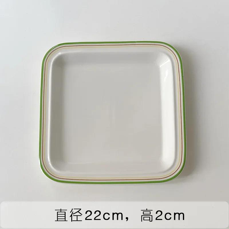 Vintage Coil Square Plate Creative Household Simple Western Food Plates Sushi Rectangular Nice Ceramic Serving Dishes Sets
Vintage Coil Square Plate Creative Household Simple Western Food Plates Sushi Rectangular Nice Ceramic Serving Dishes Sets