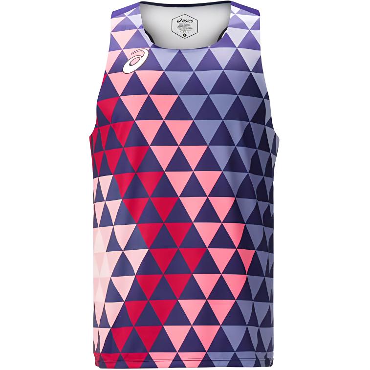 Asics Elite Breathable Quick-Dry Running Singlet Men tops Pink Blue 2011C721-400 L
Asics Elite Breathable Quick-Dry Running Singlet Men tops Pink Blue 2011C721-400 L