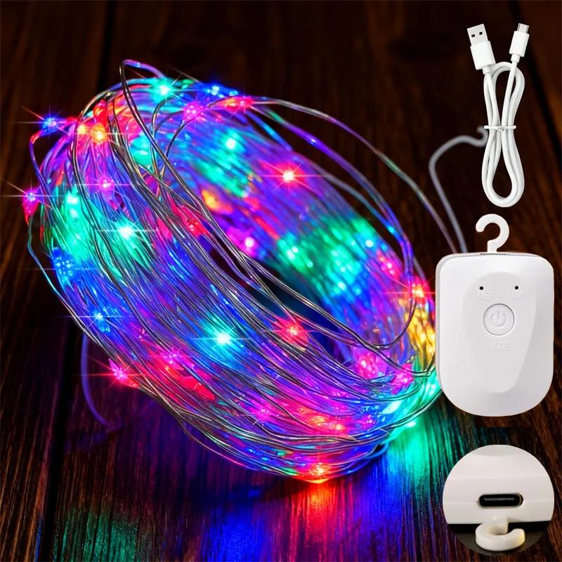 LED Fairy Light String Rechargeable Waterproof String Lamp 8 Modes LED Flashing Light Adjustable Dimming Bedroom Christmas Tree 3M
LED Fairy Light String Rechargeable Waterproof String Lamp 8 Modes LED Flashing Light Adjustable Dimming Bedroom Christmas Tree 3M