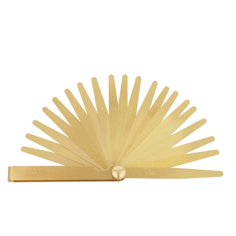 13/20 Blades Non-magnetic Brass Thickness Feeler Gauge 0.05-1.00mm Set Thickness Gauge 0.05-1.00 13blades
13/20 Blades Non-magnetic Brass Thickness Feeler Gauge 0.05-1.00mm Set Thickness Gauge 0.05-1.00 13blades
