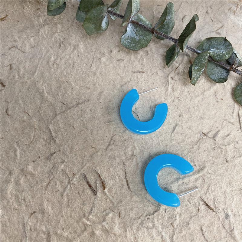 Ice-Blue Green Jelly Street Style Acrylic Hoop Earrings - Korean Niche Design Studs
Ice-Blue Green Jelly Street Style Acrylic Hoop Earrings - Korean Niche Design Studs