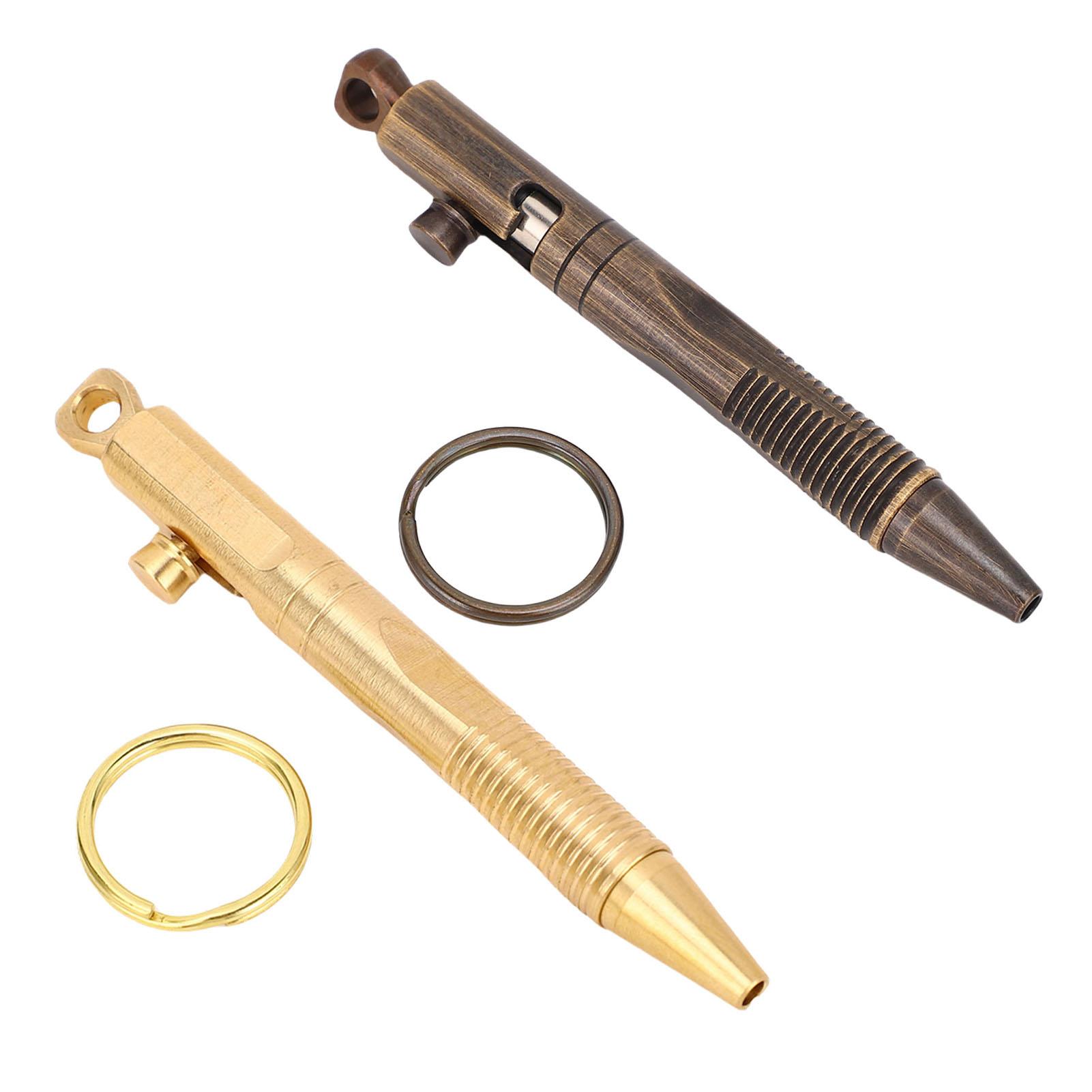 Mini Quick Release Ballpoint Pen Brass Pocket Compact Pen with Detachable Keychain On Top for Office Vintage Black
Mini Quick Release Ballpoint Pen Brass Pocket Compact Pen with Detachable Keychain On Top for Office Vintage Black